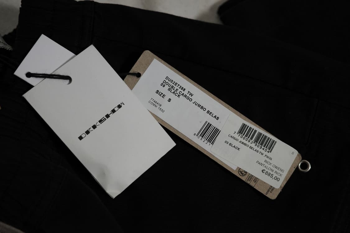 [S] 릭오웬스 다크쉐도우 더블 카고 점보 벨라스 팬츠 TW 상품이미지4