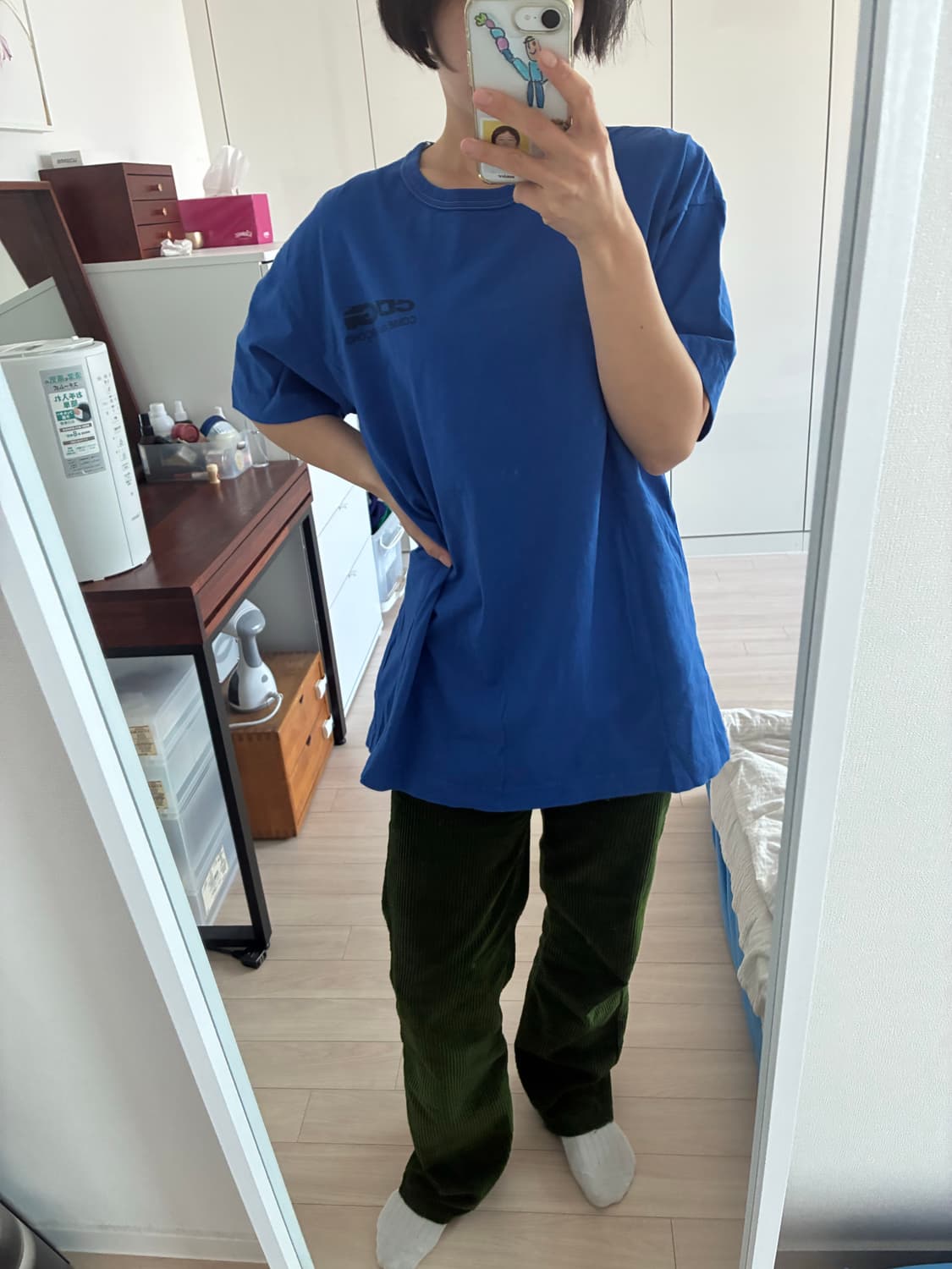 [정품] CDG Comme des Garçons 로고 티셔츠 — 블루 X 상품이미지6