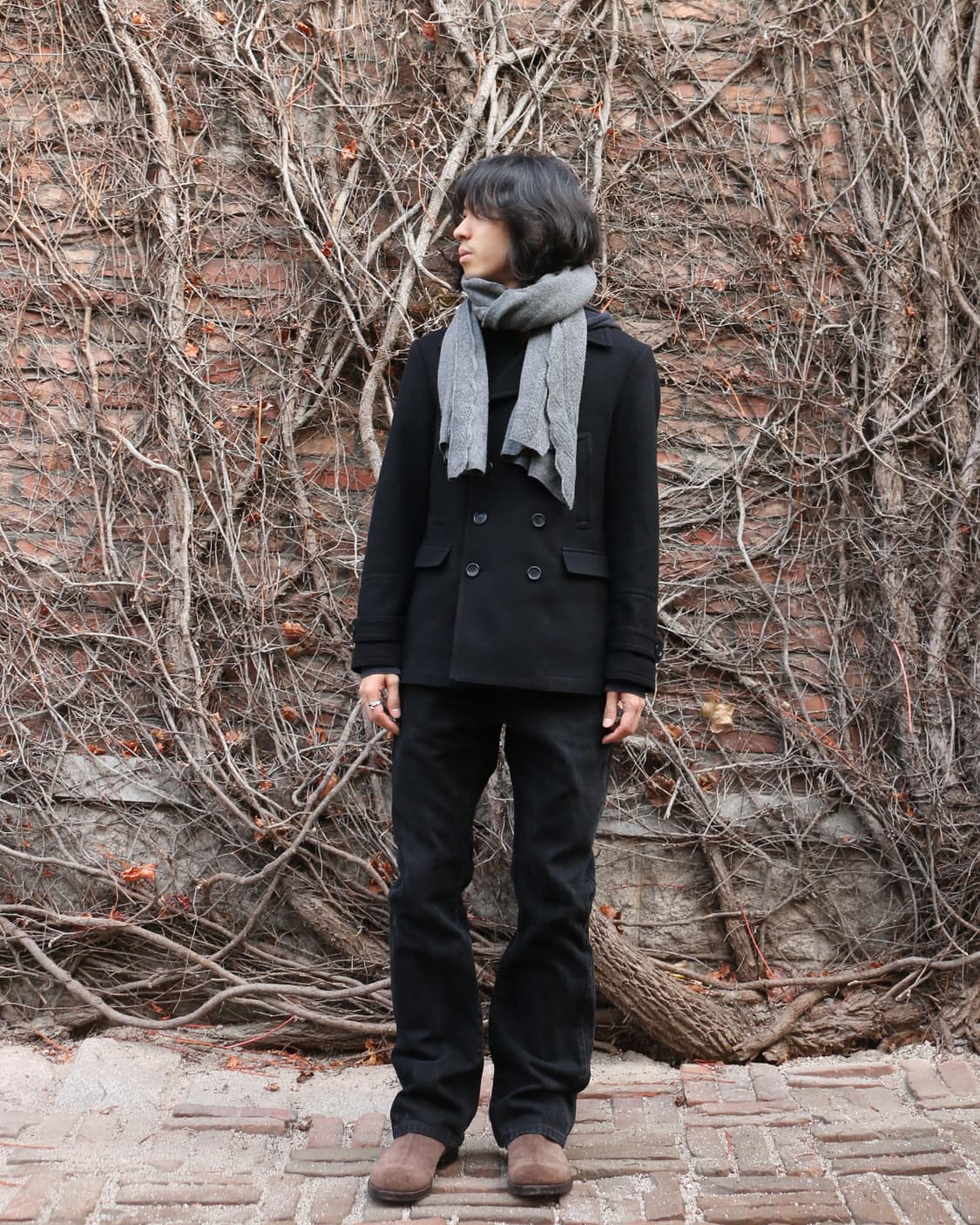 꼼데가르송 트리콧 울 니트 머플러 상품이미지2