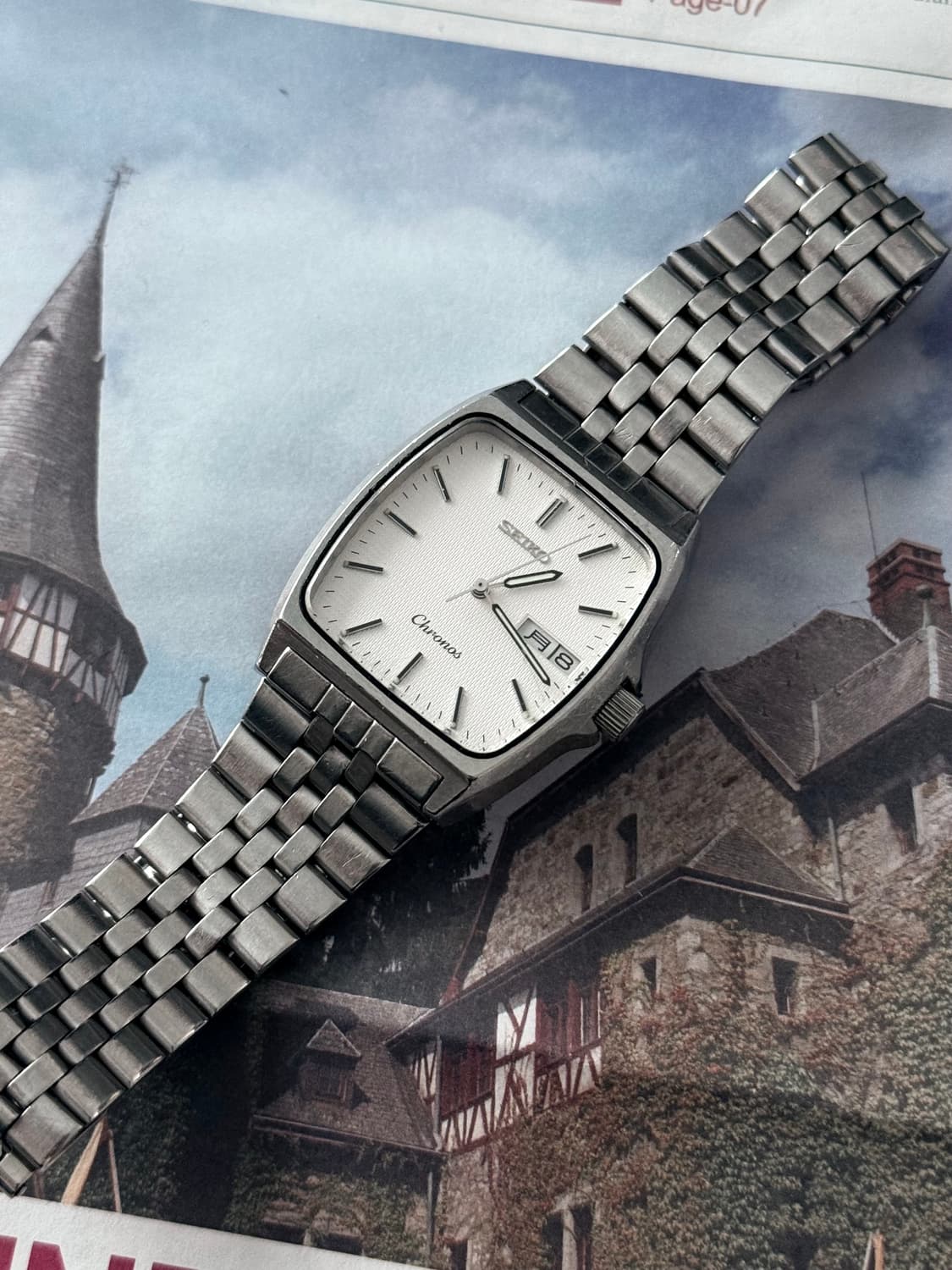 세이코 Seiko 쿼츠 스퀘어 크로노스 상품이미지1