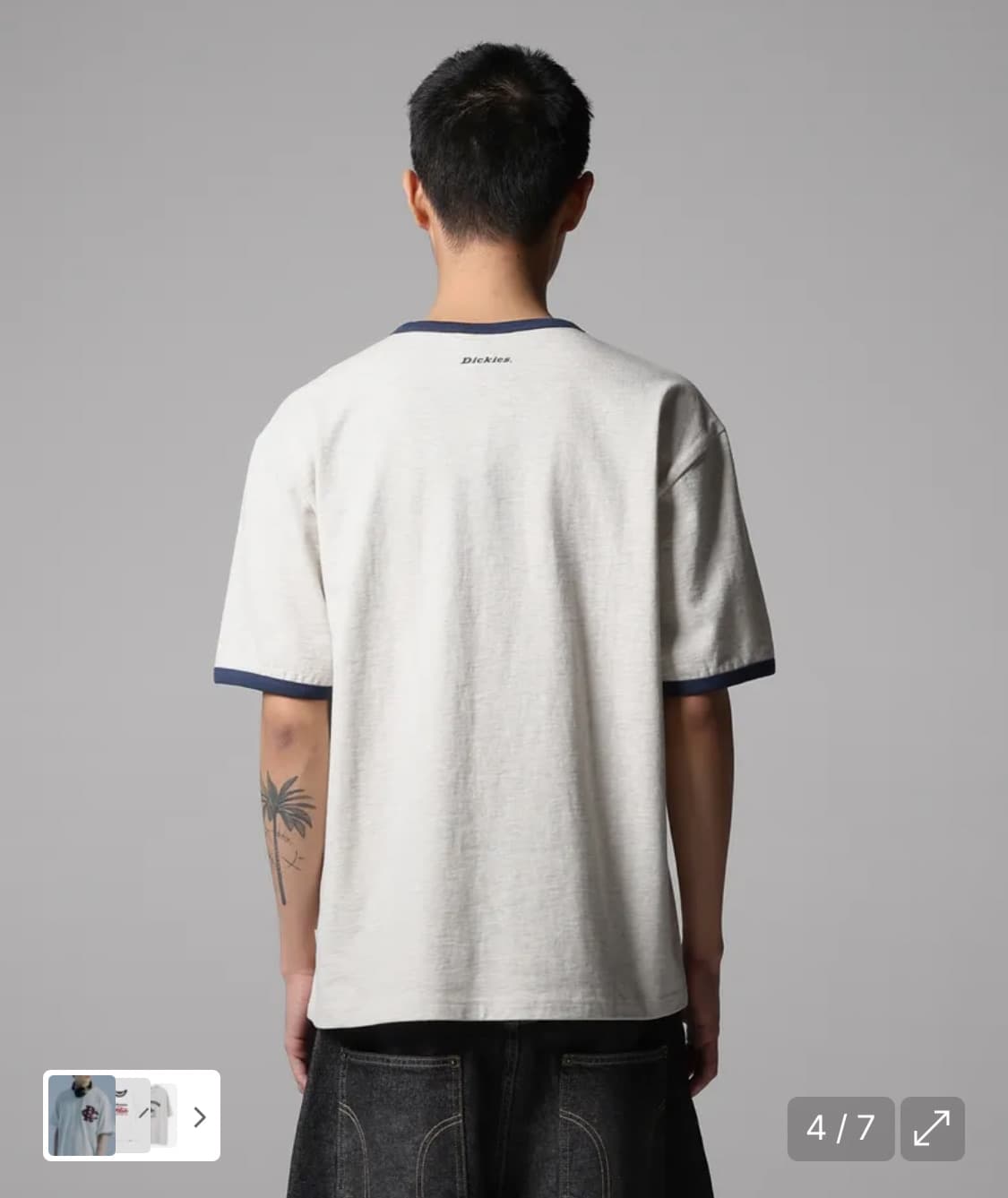 디키즈 트리 로고 링거 티 L 상품이미지2