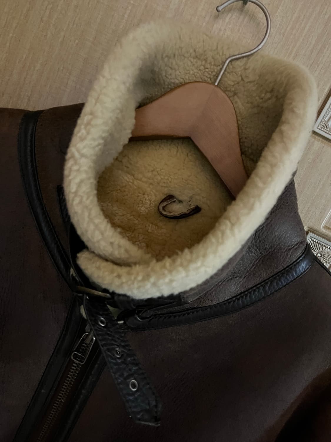 b-3 무스탕 메이드인이탈리아 110 사이즈 상품이미지3