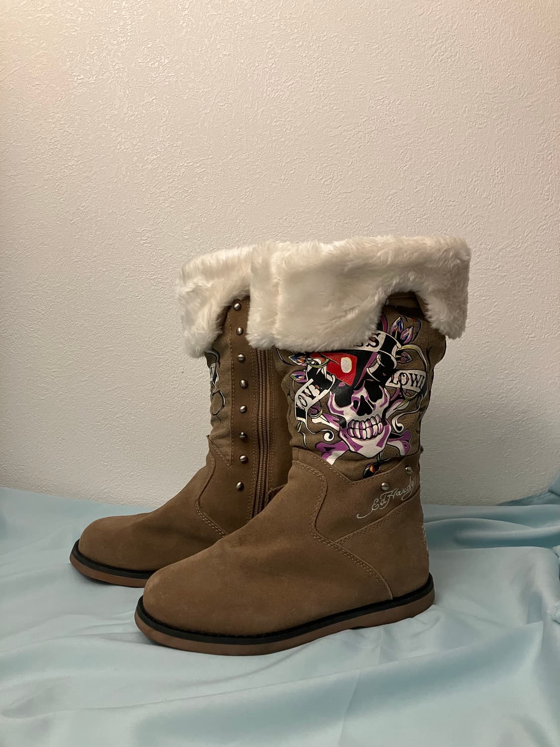 에드하디 어그부츠 퍼부츠 스웨이드부츠 y2k 00s 상품이미지2