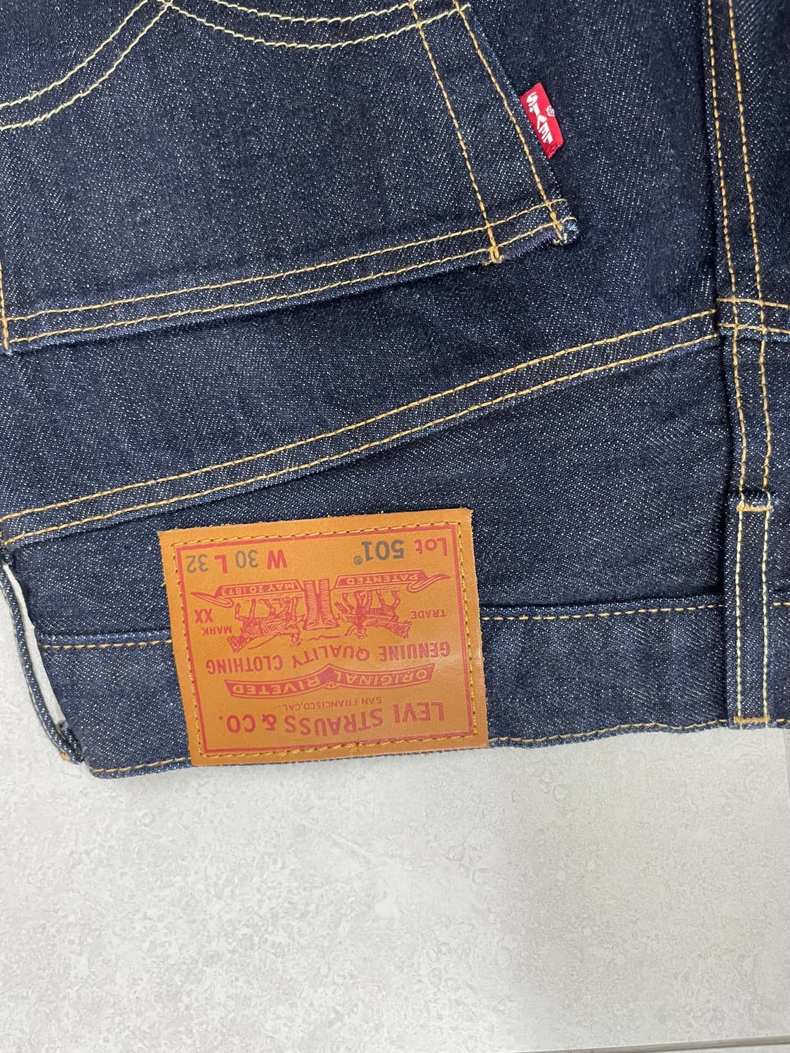 리바이스 501 오리지널 다크 인디고 W30 L32 상품이미지3