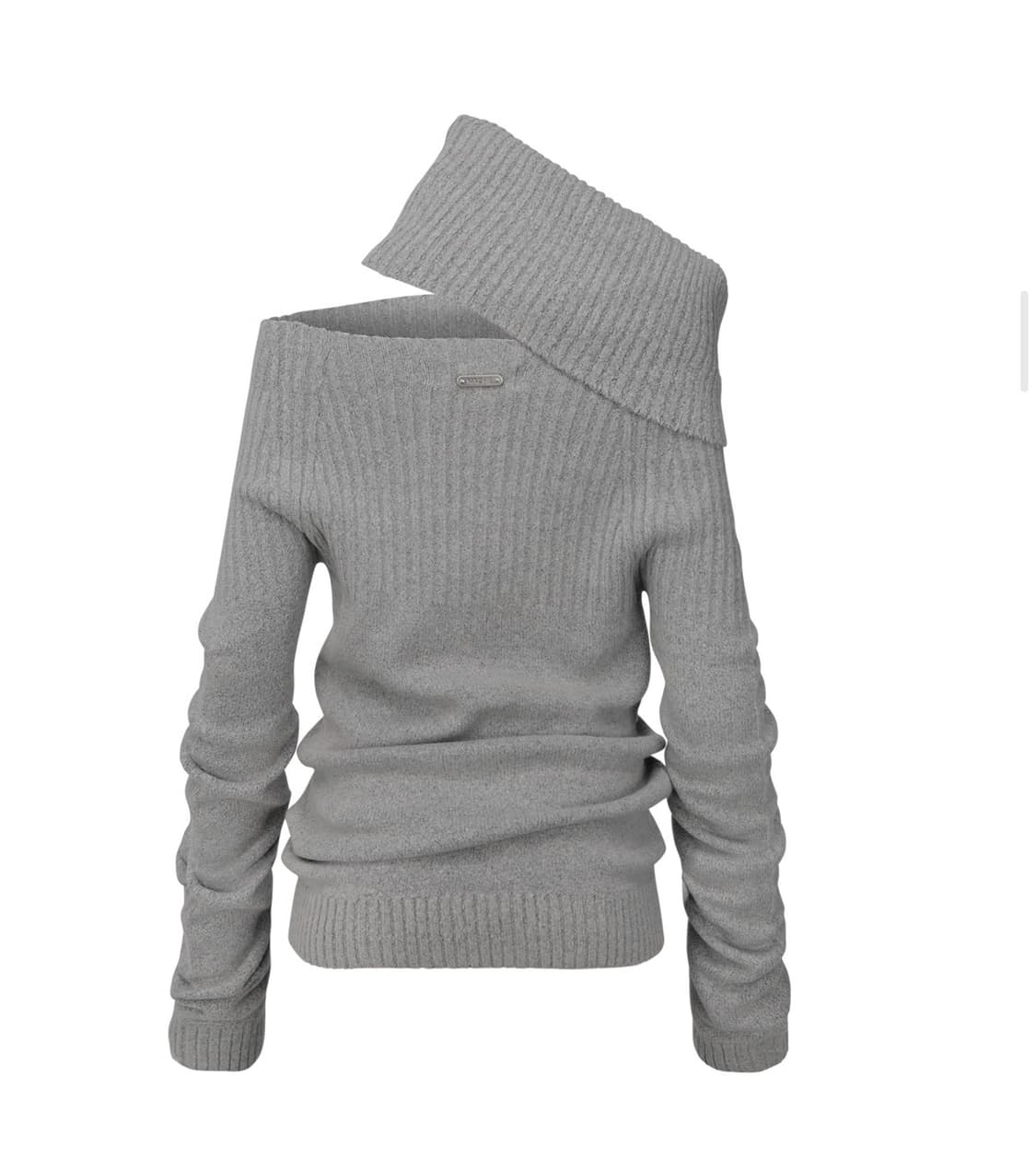 나체 NACHE 2-WAY SHAWL KNIT MELANGE GRAY 상품이미지3