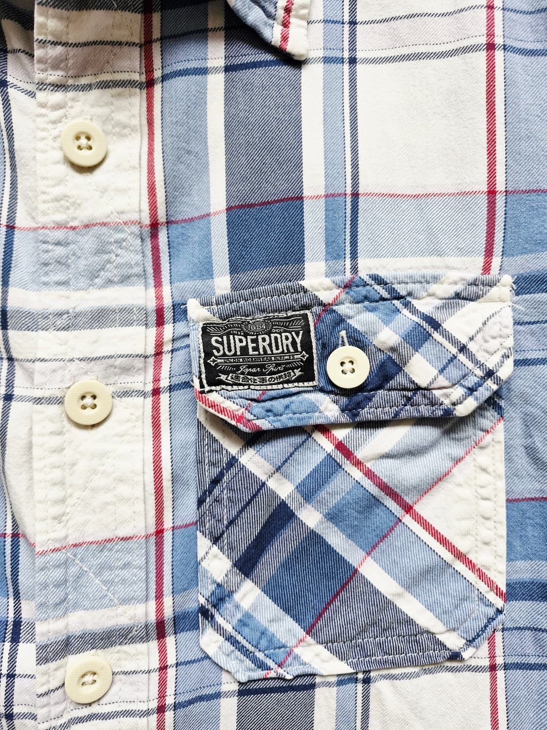 슈퍼드라이 체크 셔츠 L  상품이미지5
