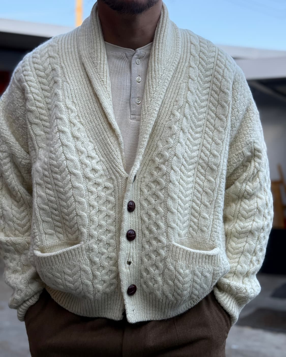 Carraig Donrp 피셔맨 숄카라 스웨터 103-105 상품이미지9