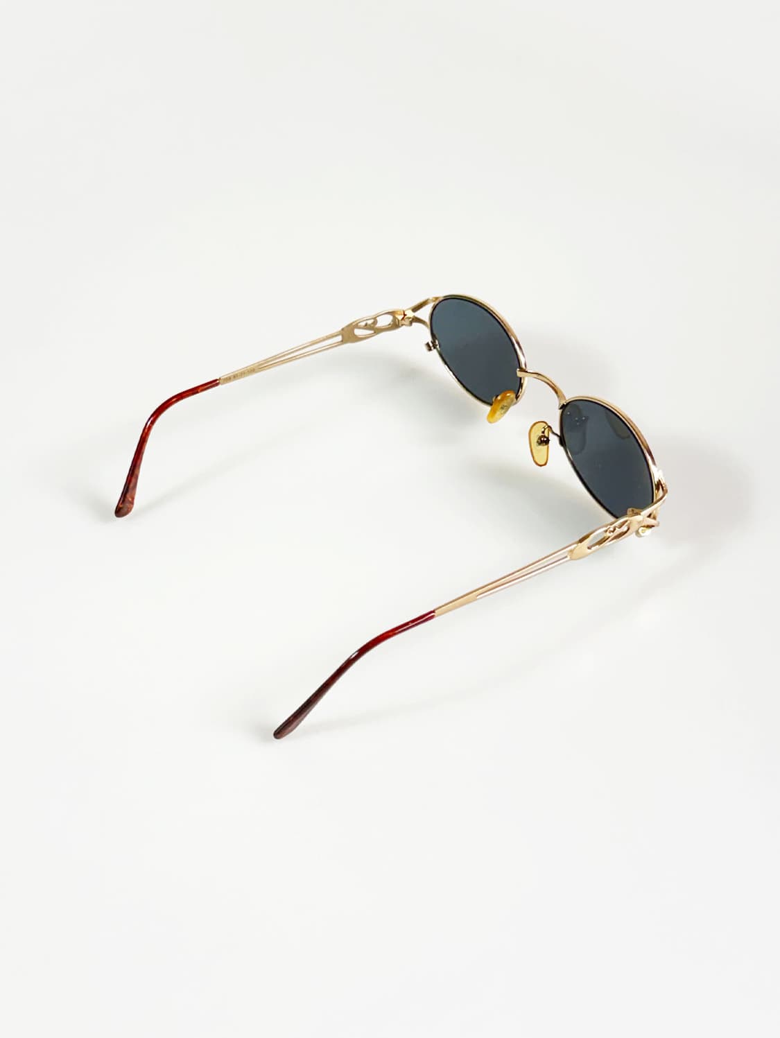 골드 슬림 오벌 메탈 프레임 빈티지 선글라스 상품이미지4