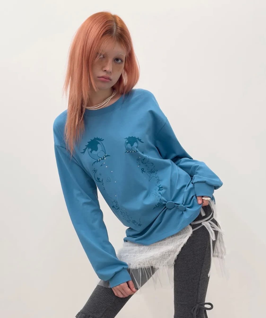 타입서비스 크라이 아이즈 러쉬드 탑 Cry Eyes Ruched Top 상품이미지1