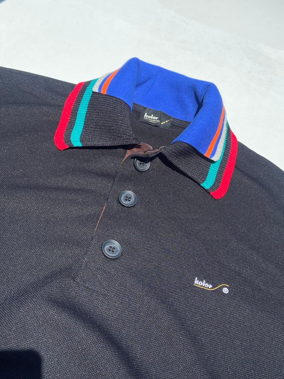 kolor 컬러 비콘 도킹 Pe 카노코 폴로 셔츠 (오버핏) 상품이미지4