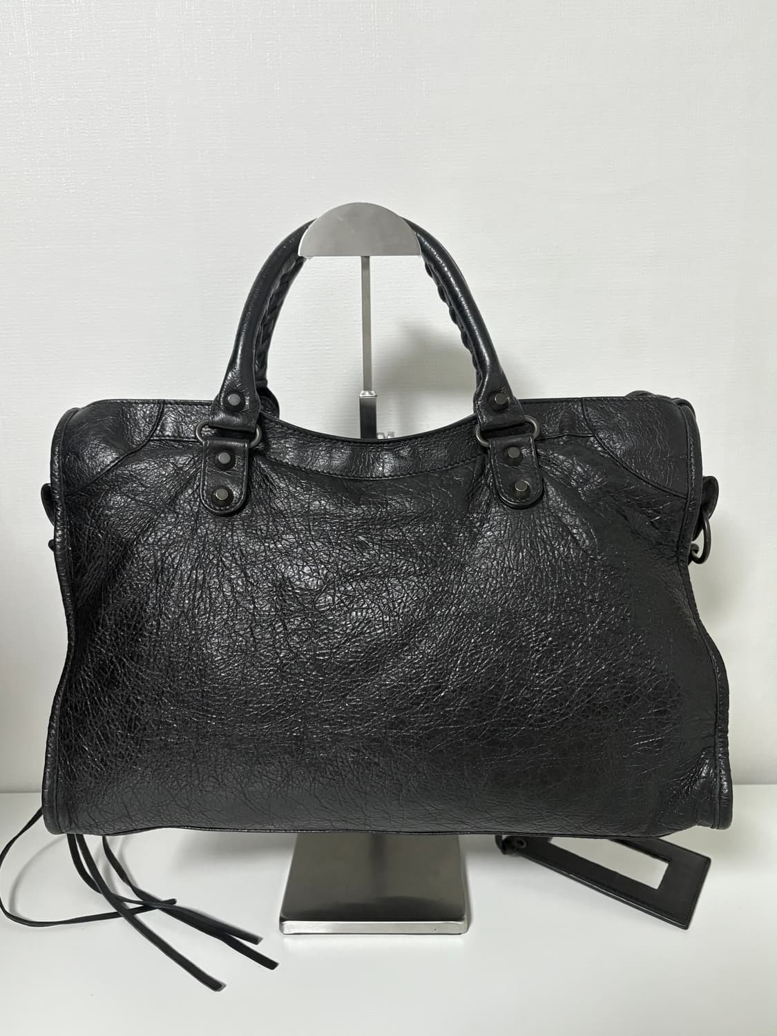 발렌시아가 시티 모터백 블랙 상품이미지5