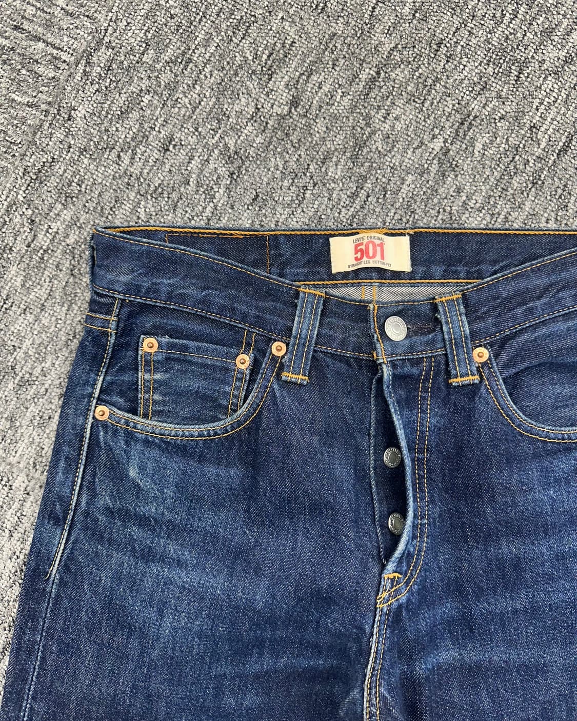 (허단36.5)리바이스 501 진청-M1393 상품이미지3