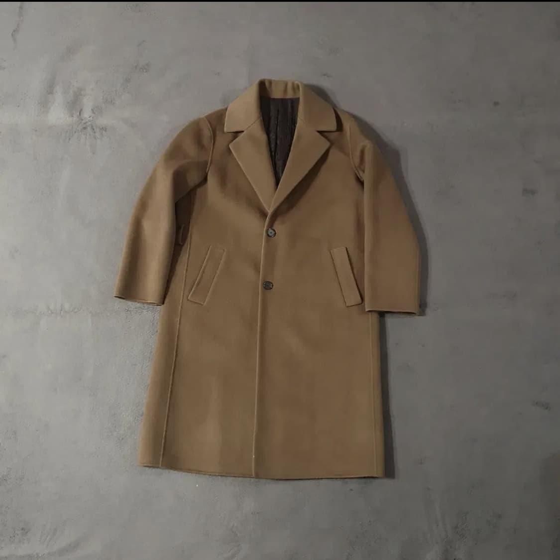 맨온더분 울 캐시미어 싱글코트 52 105 상품이미지1