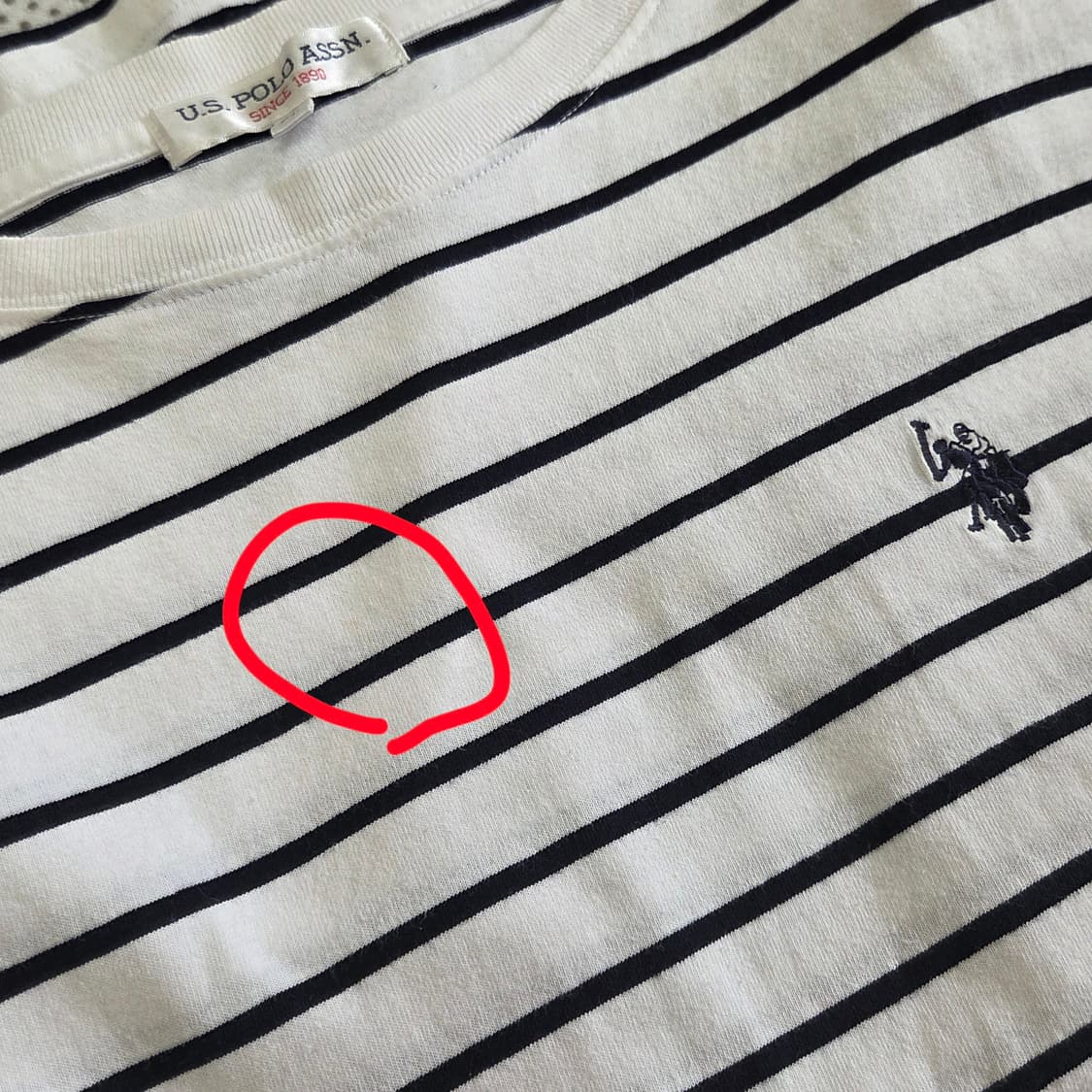 U.S. POLO ASSN  스트라이프 반팔 티셔츠 상품이미지4