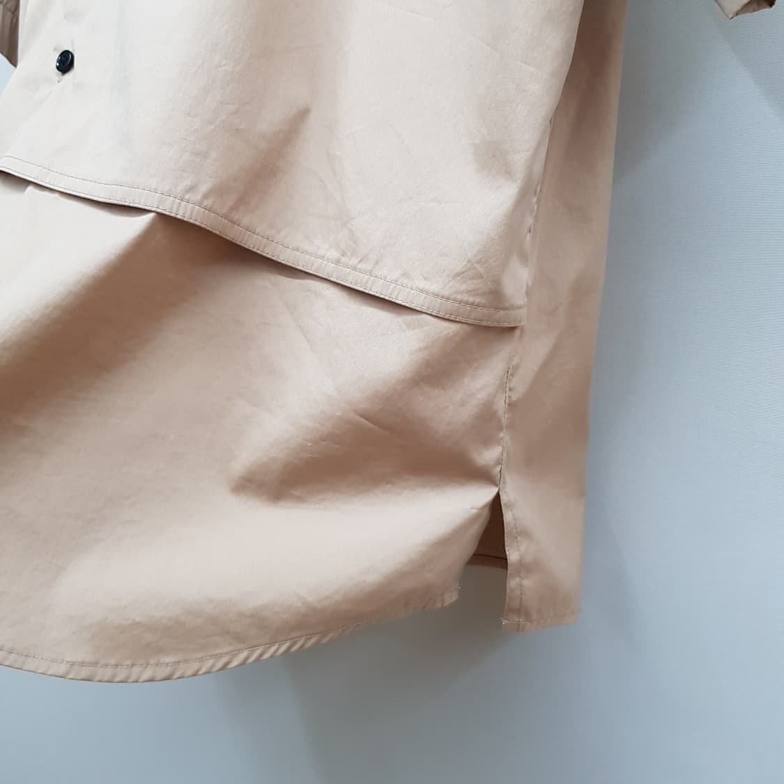 한섬 타임옴므 레이어드 오버핏 반팔 셔츠 105사이즈 상품이미지4