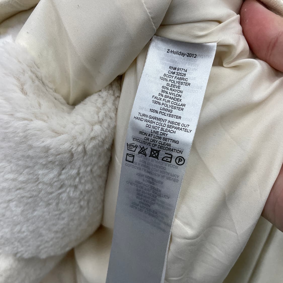 아르마니 익스체인지 페이크 무스탕 벨티드 집업 자켓 상품이미지7