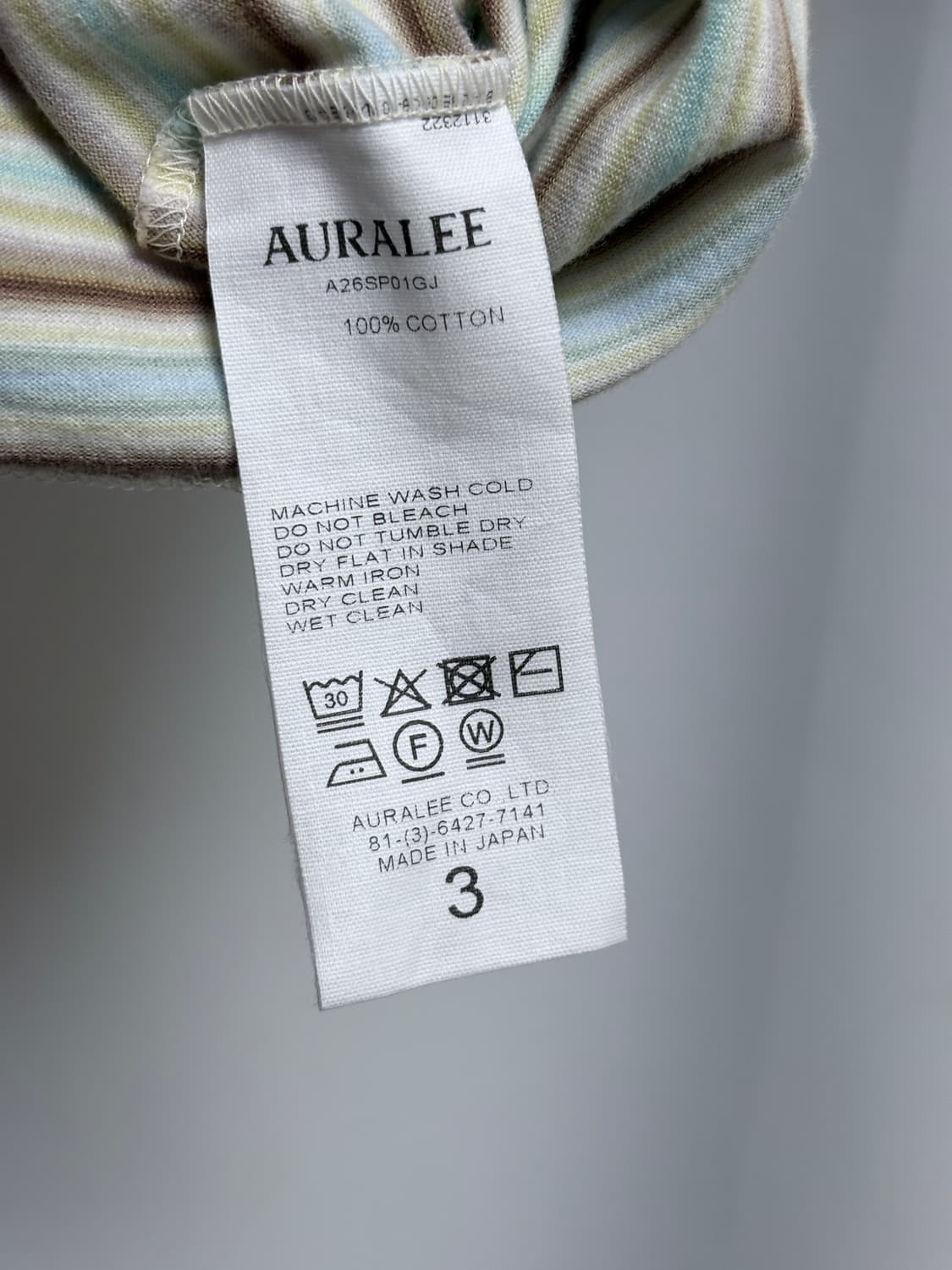 오라리 AURALEE 26SS 그라디언트 스트라이프T 3 상품이미지7