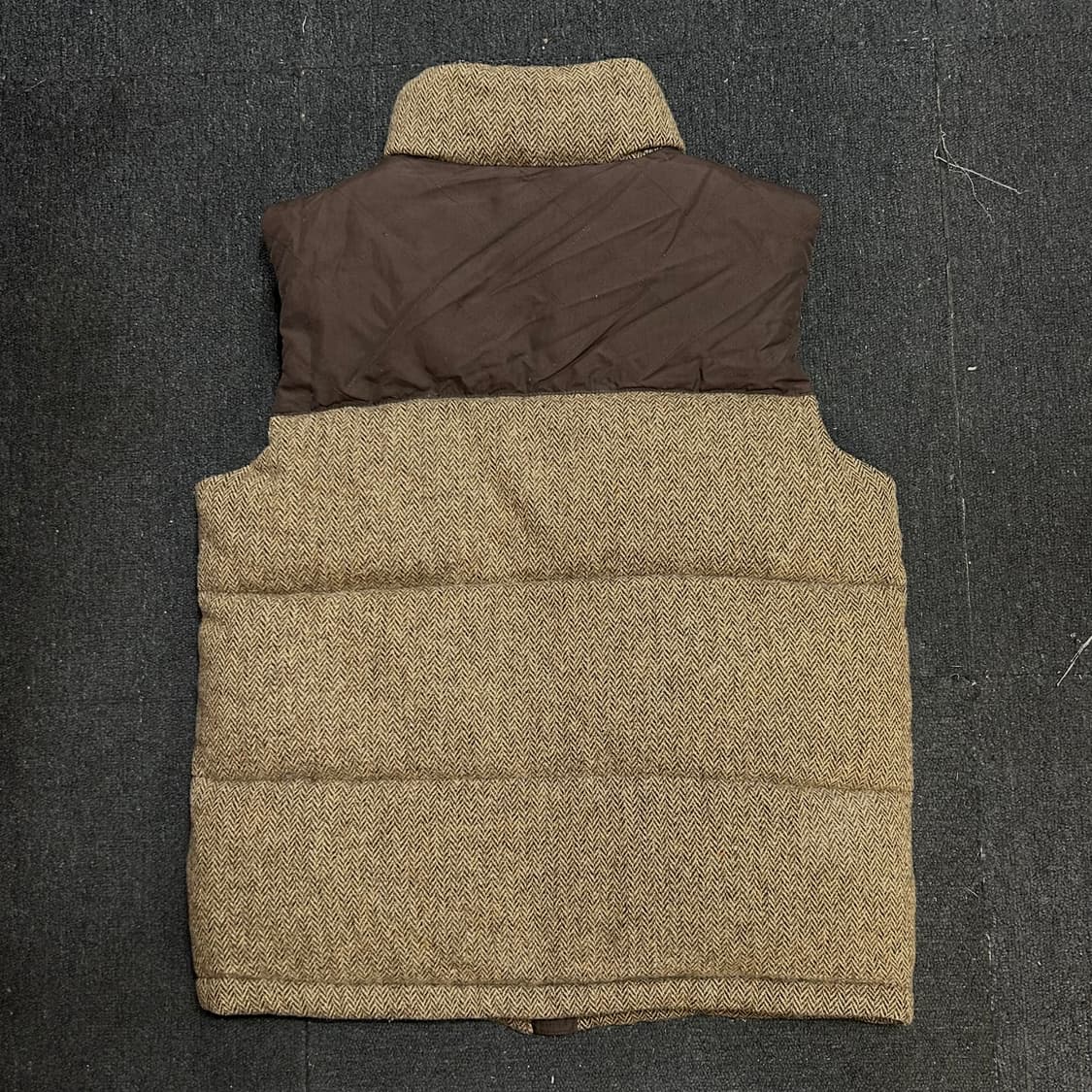 노스페이스 헤링본 구스다운 패딩 조끼 브라운 베스트 95 상품이미지5