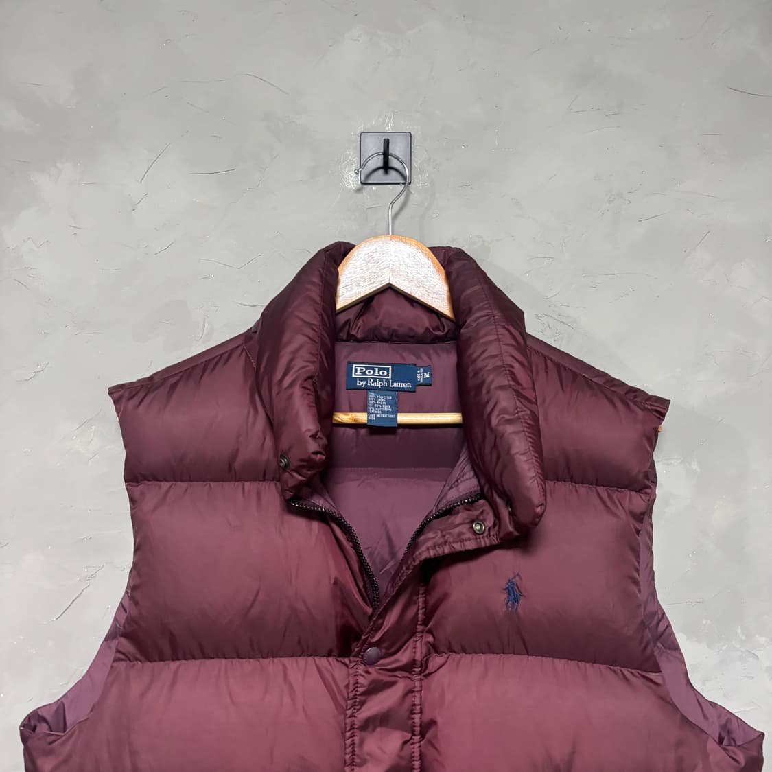 폴로 랄프로렌 푸퍼다운 패딩조끼 버건디 상품이미지2