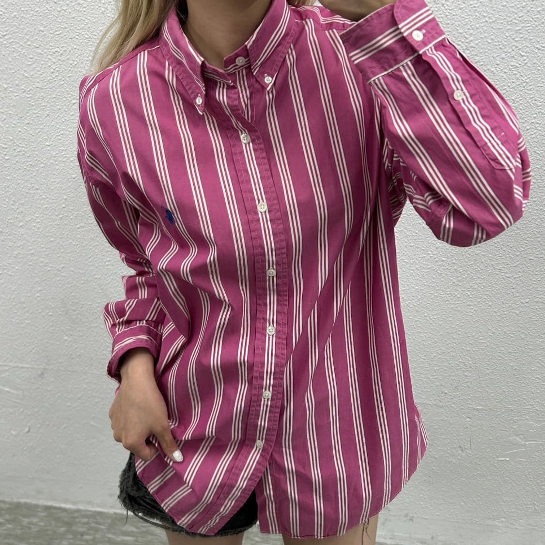 폴로 랄프로렌 블루포니 딥핑크 셔츠 100 상품이미지1
