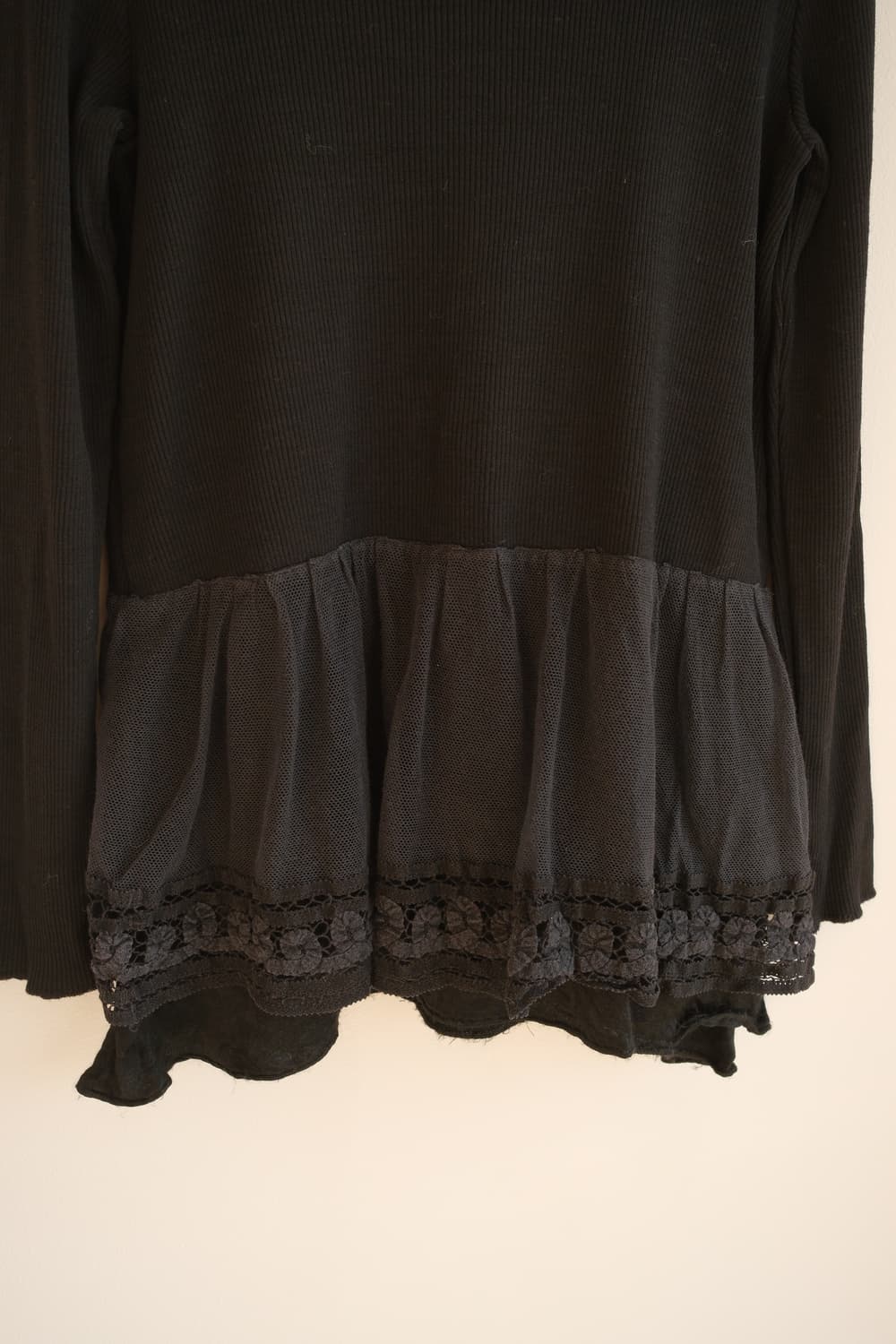 93s Frill lace ribbed top 상품이미지9