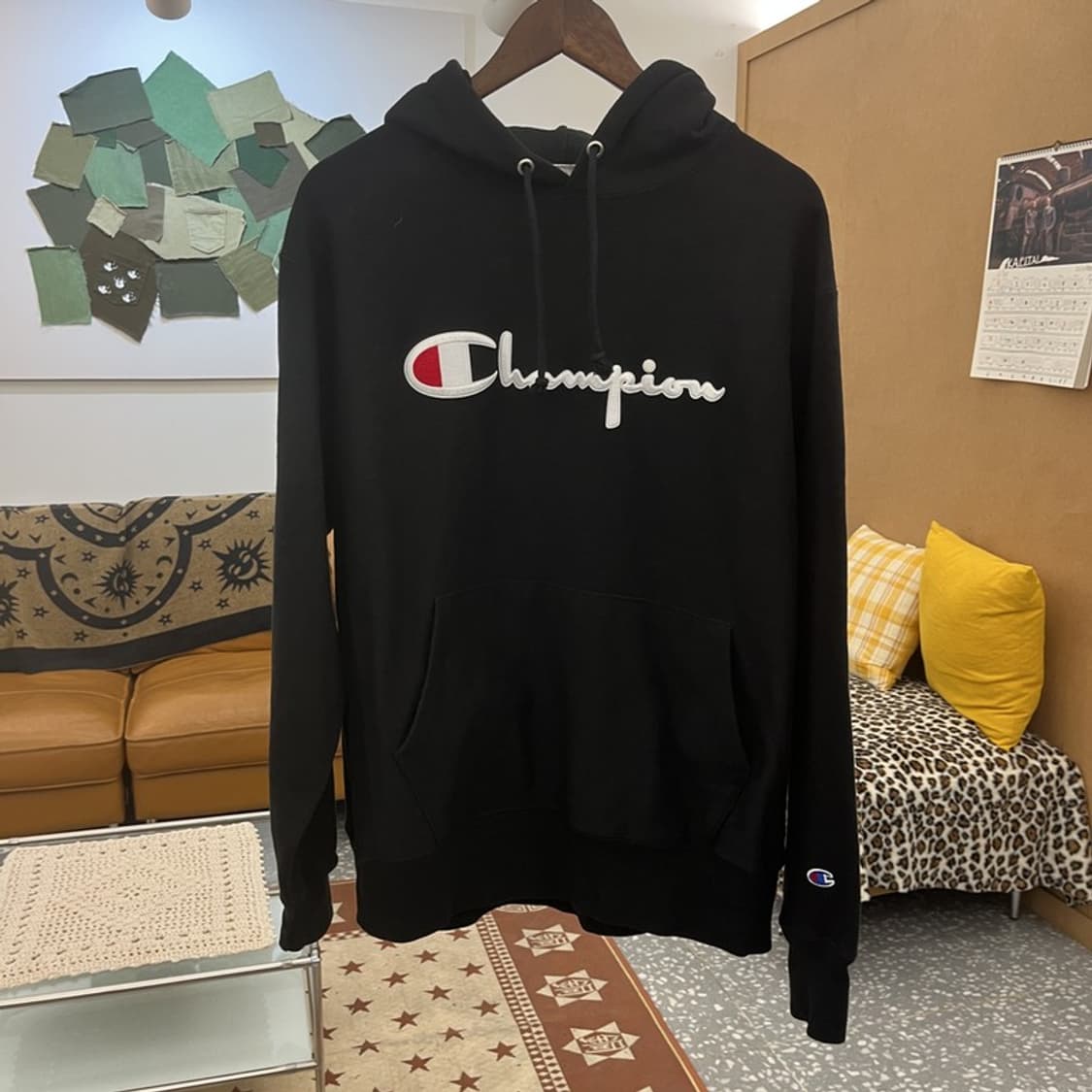 챔피온 리버스위브 올드스쿨 스펠로고 후드티 L C09940 상품이미지3