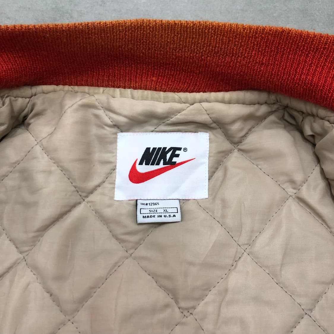 나이키 올드 usa 미국 레더암 울 바시티 스타디움 자켓 XL 상품이미지5
