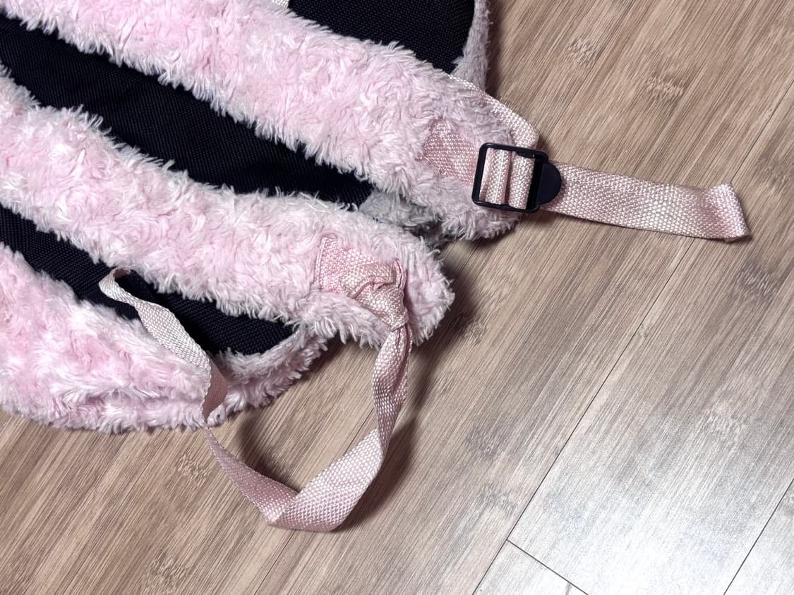 빈티지 로즈보아 리본 퍼 가방 백팩 러블리 히메갸루 상품이미지9