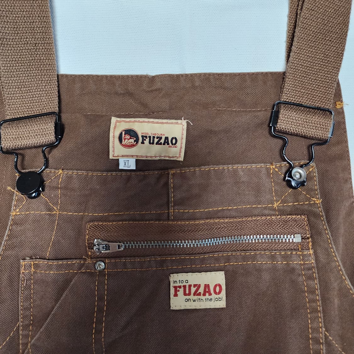 FUZAO 럼버 오버롤 스티치 워크웨어 멜빵팬츠 상품이미지10