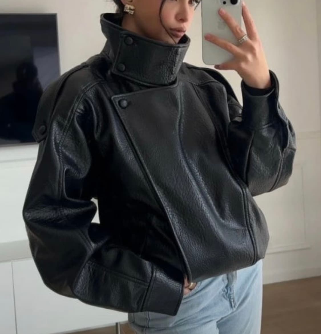 자라 생로랑스타일 레더자켓 상품이미지1