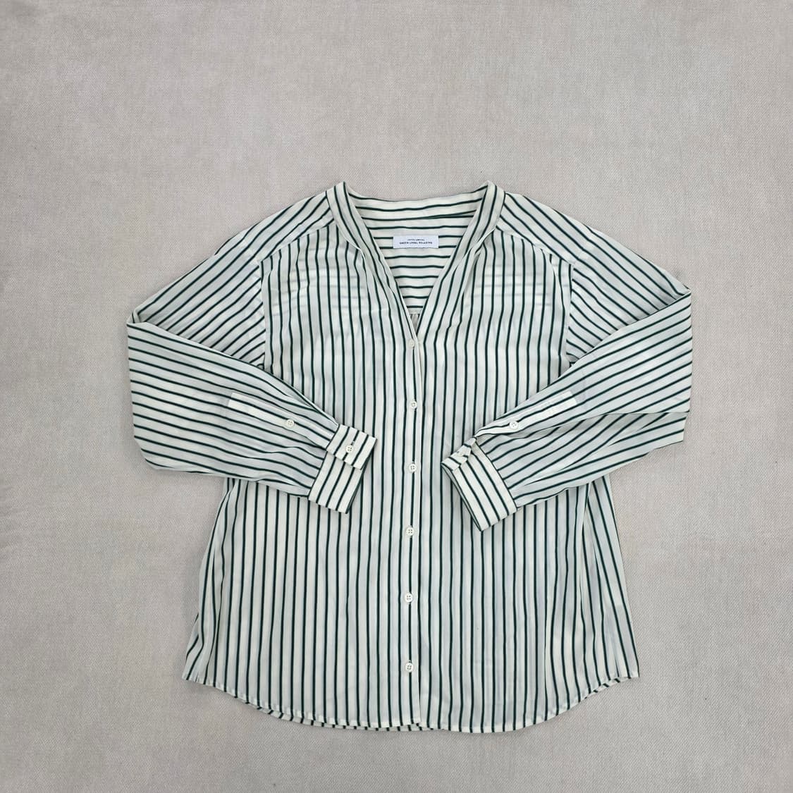 [실측확인] 유나이티드 애로우즈 스트라이프 셔츠 남방 1229J 상품이미지1