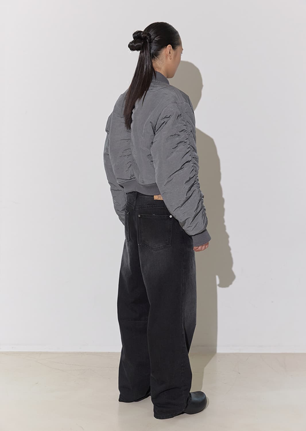 세이스라 saysra 스트링 워시드 데님 팬츠 블랙 상품이미지2