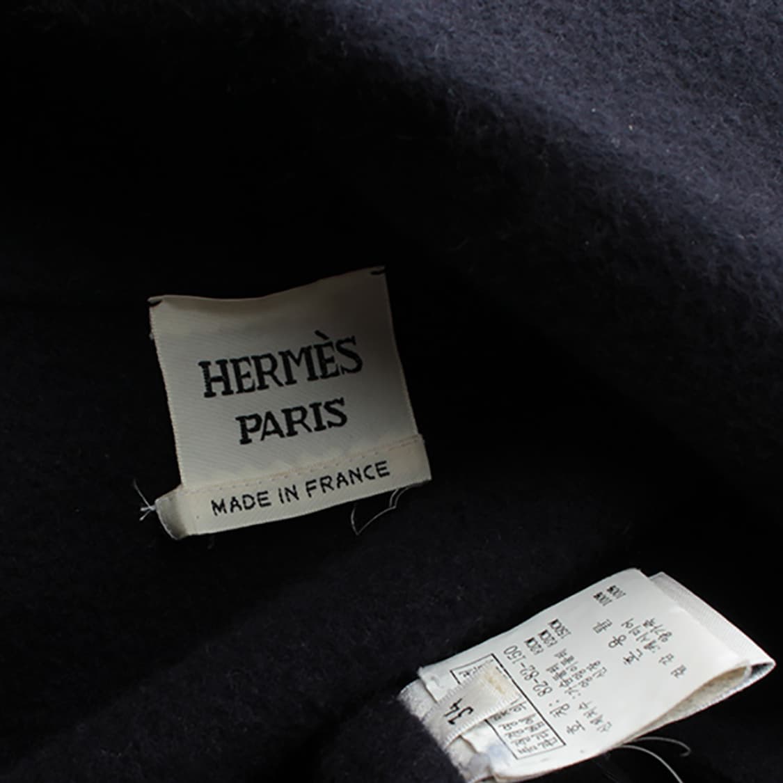 에르메스 네이비 레드 파온 라이닝 캐시미어 숄 라펠 숏코트 34 상품이미지3