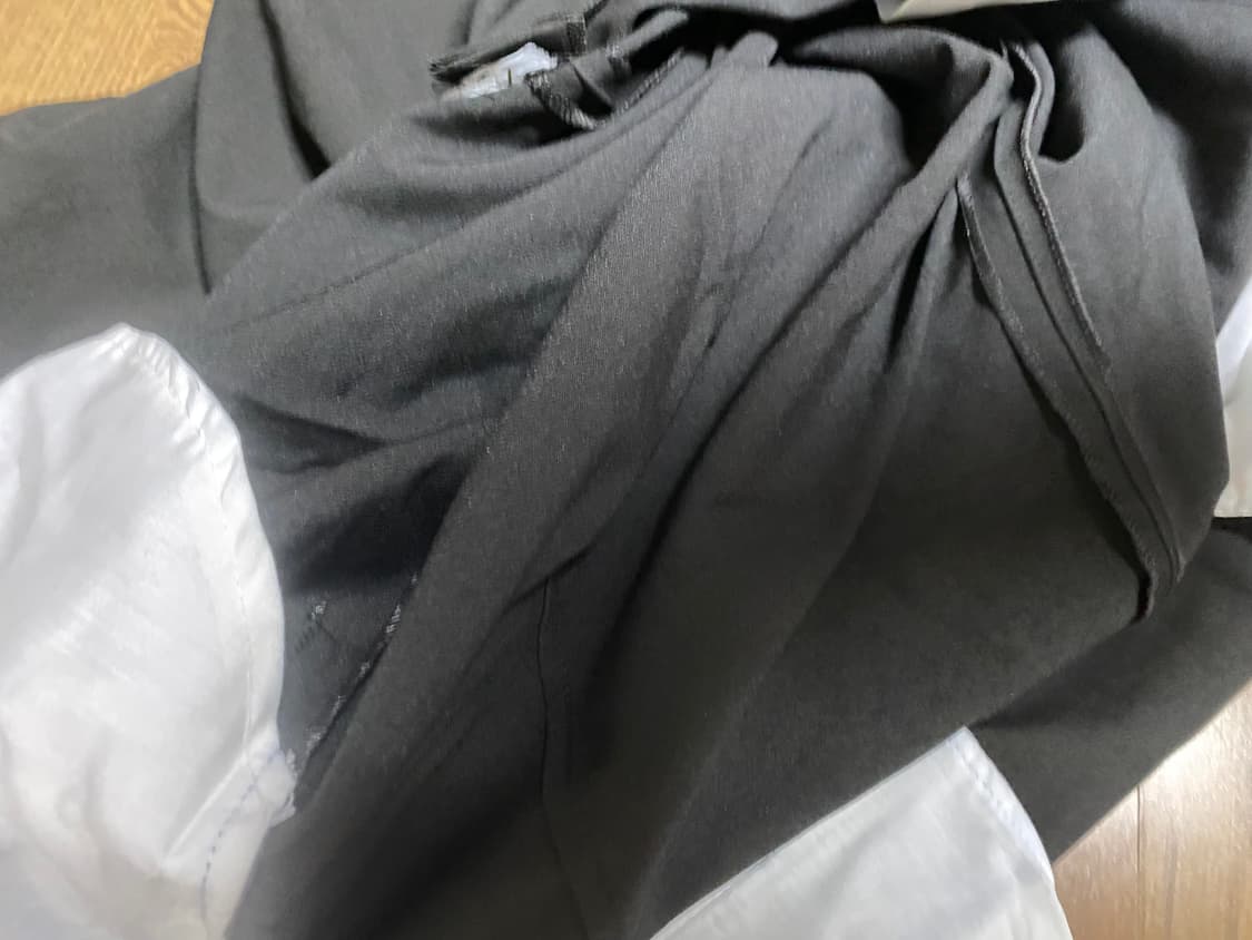 사이 와이드 턱 슬랙스 블랙 L 상품이미지3