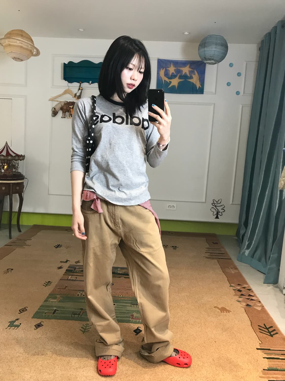 캐주얼하게 풀어낸 빈티지 무드에 귀여운 도트백 까지𓂃˖₊ 상품이미지2
