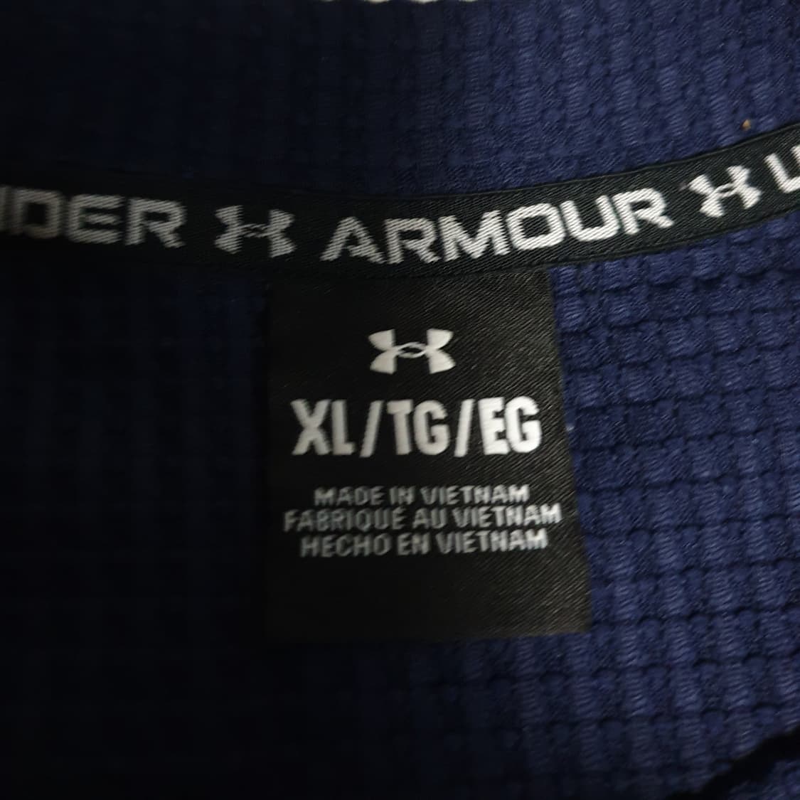 언더아머 UA 라이벌 와플 니트 셋업 네이비 (상의:XL 하의:L) 상품이미지3