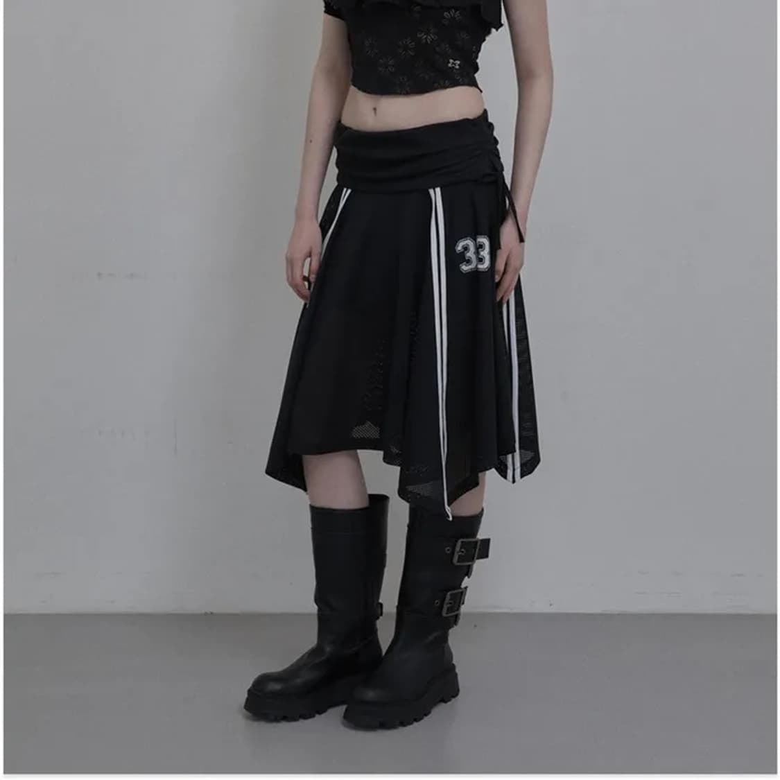 셋업이엑스이 스포티 스커트 33 sporty skirt black 상품이미지2
