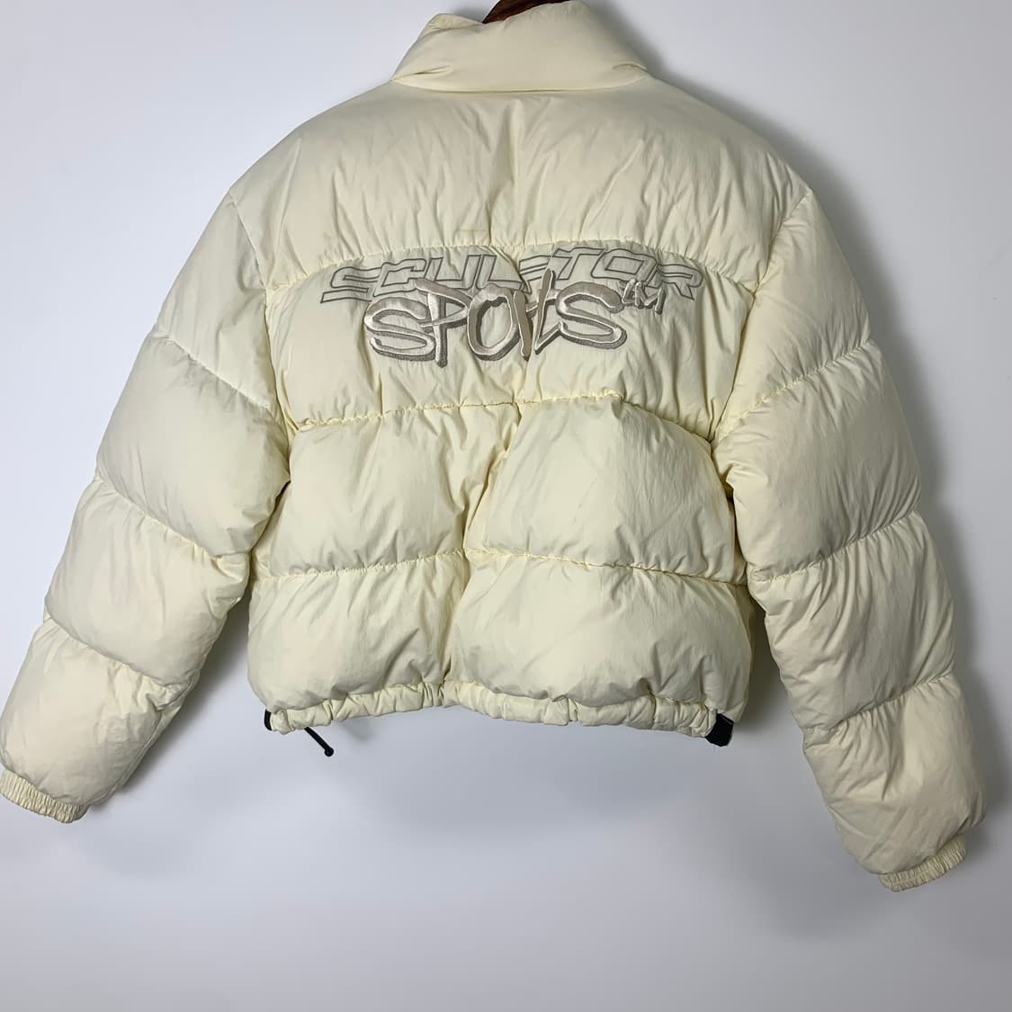 스컬프터 백로고 아이보리 패딩 상품이미지3