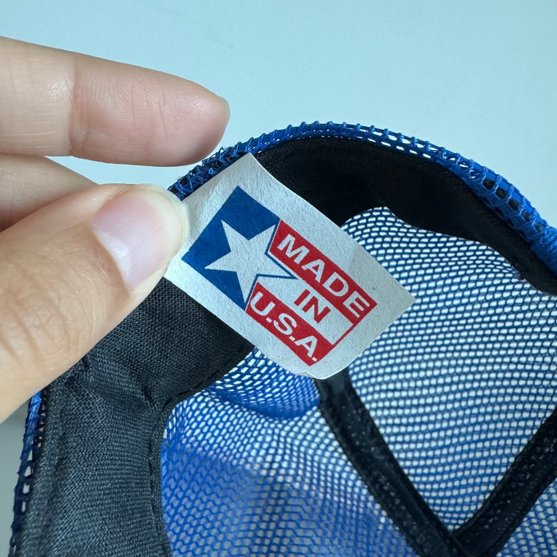 USA 빈티지 모자 볼캡 vintage cap 트러커 메쉬 블루 상품이미지5