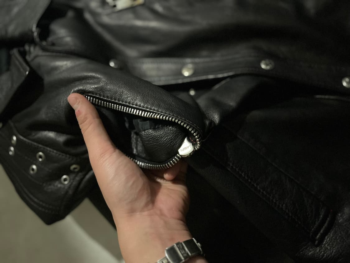 베르사체 진스 레더 자켓 Made in italy 상품이미지4