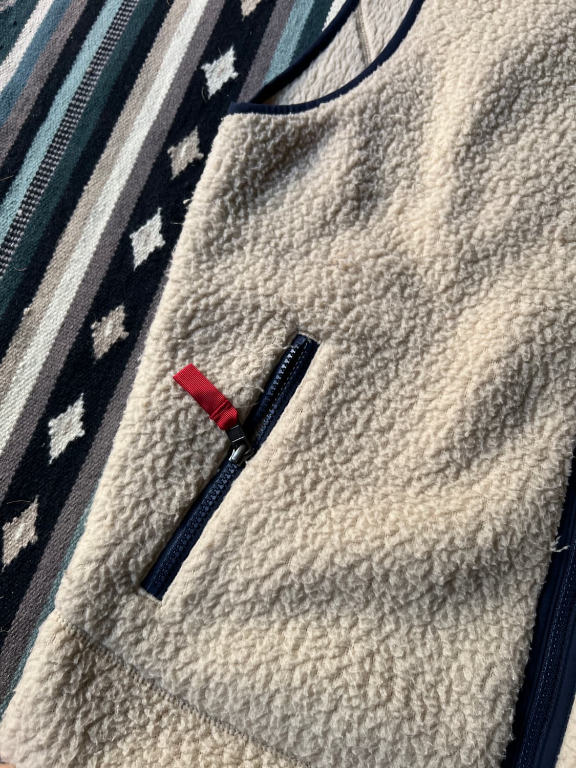 [M]파타고니아 레트로 화이트 플리스 베스트 상품이미지5