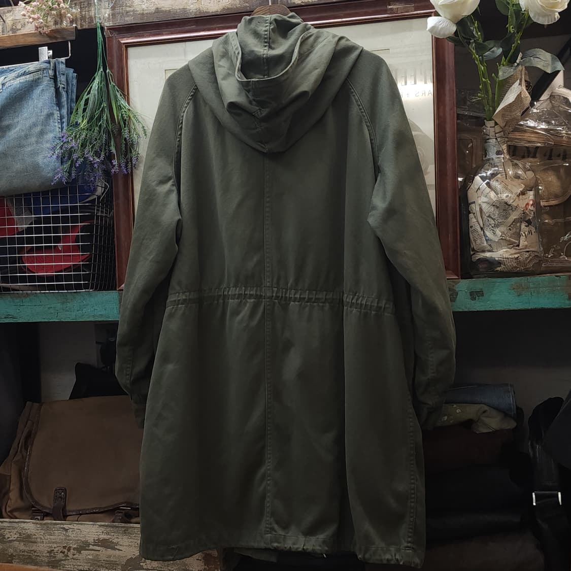 빈티지 프랑스군 m64 밀리터리 모즈파카 올리브 그린 92L 상품이미지3