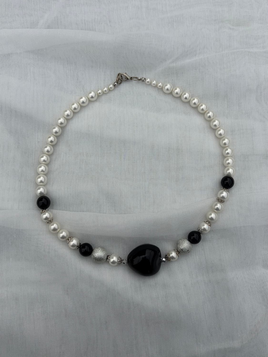 Mono Heart Pearl Choker 상품이미지2