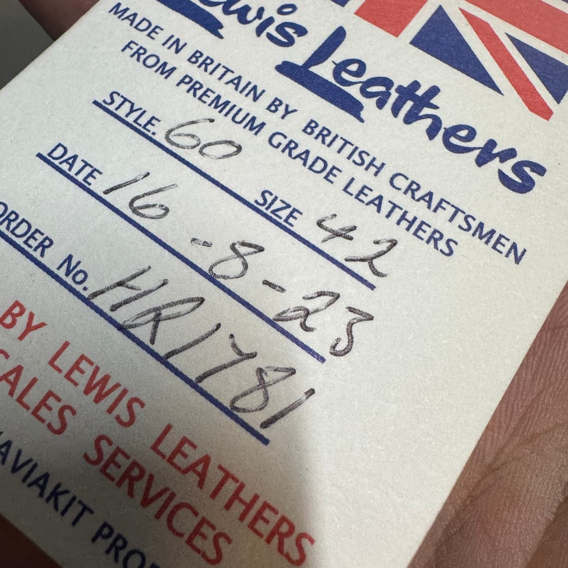 42사이즈) 루이스레더 60 커세어 홀스하이드 상품이미지8