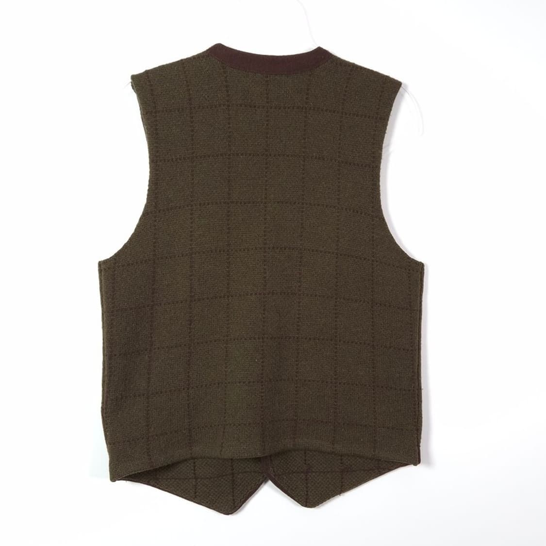 RRL Ralph Lauren 윈도우페인 체크 램스울 니트 베스트 M 상품이미지4