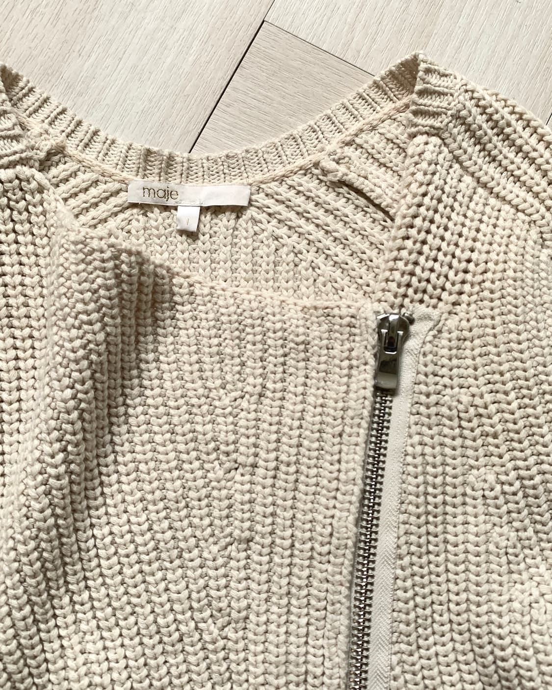 [maje] diagonal fringe side cardigan 상품이미지5