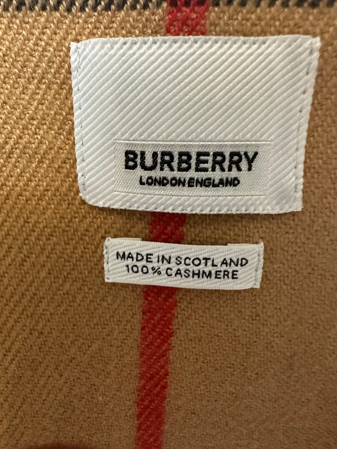 버버리 캐시미어 머플러 브라운 체크 남여공용 상품이미지1