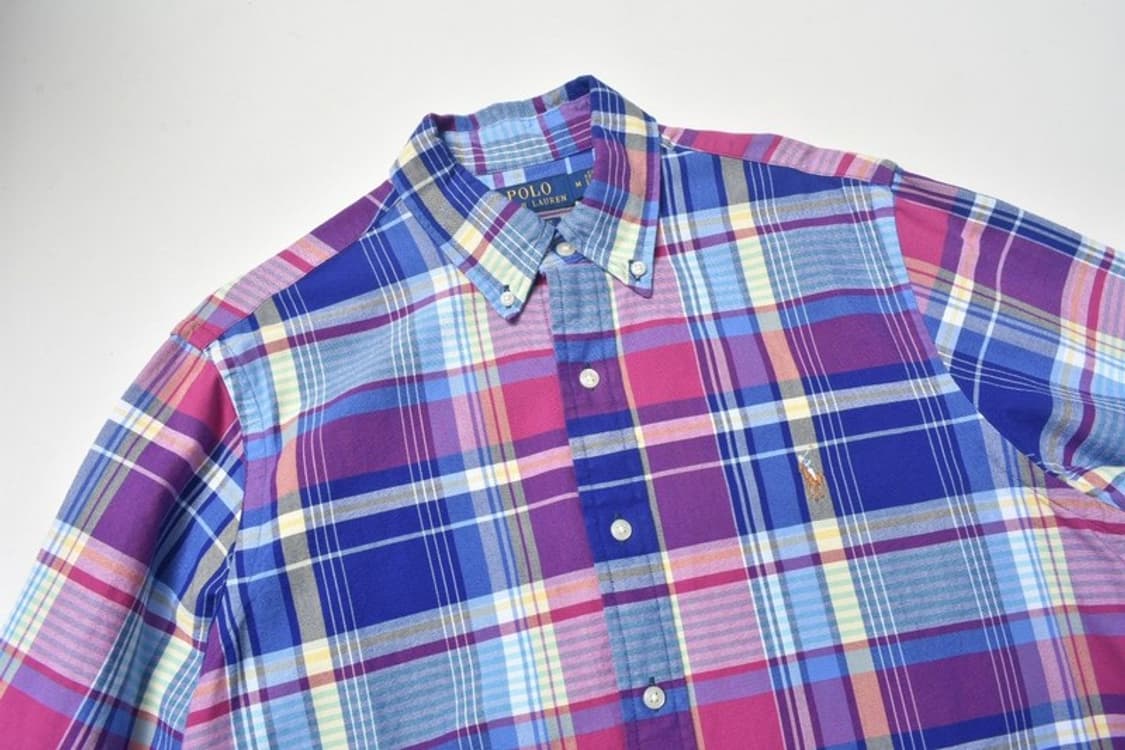 폴로 랄프로렌 큐알 체크 셔츠 남방 M 상품이미지3