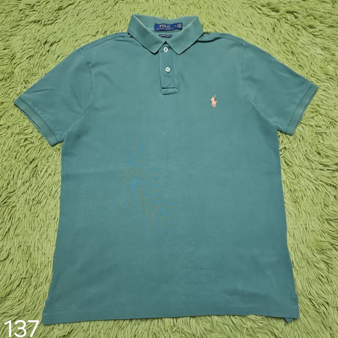 폴로 랄프로렌 커스텀 슬림핏 카라티 (그린/M) 상품이미지1