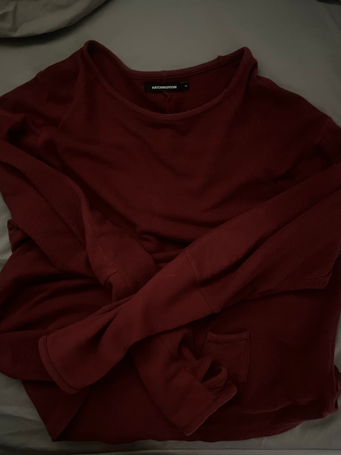 해칭룸 Incision tee dark red 3size 상품이미지2